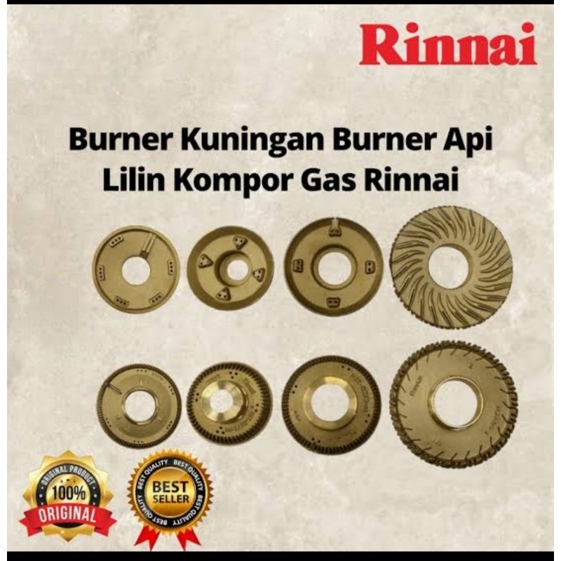 Burner Kompor Rinnai 522/712 Original Kuningan / Burner Rinnai Kecil / Kuningan Rinnai besar