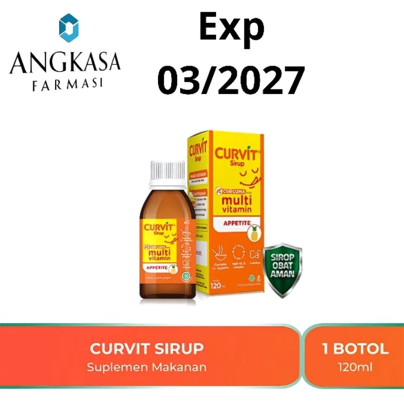 

Curvit Sirup 120 ml Vitamin ekstrak curcumin untuk nafsu makan