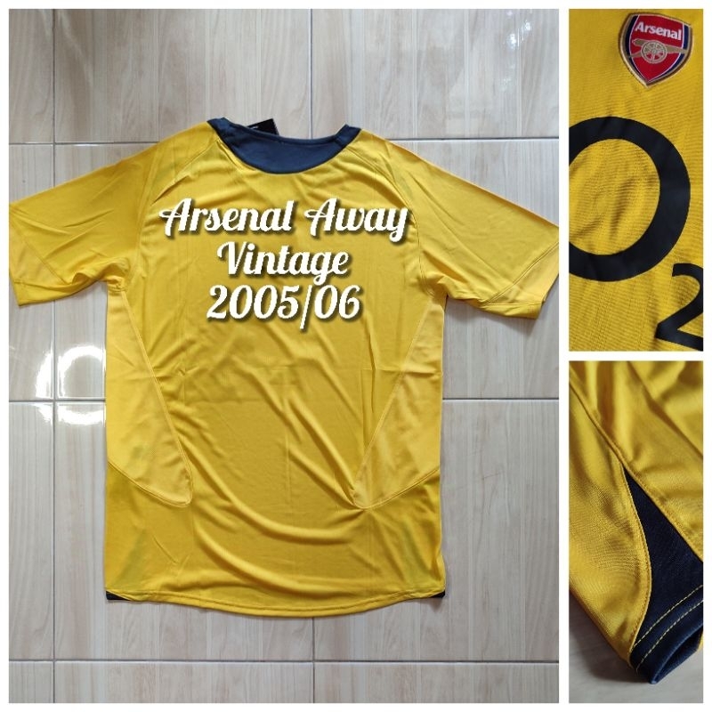 JERSEY BOLA RETRO ARSENAL AWAY 2005/06 GRADE AAA