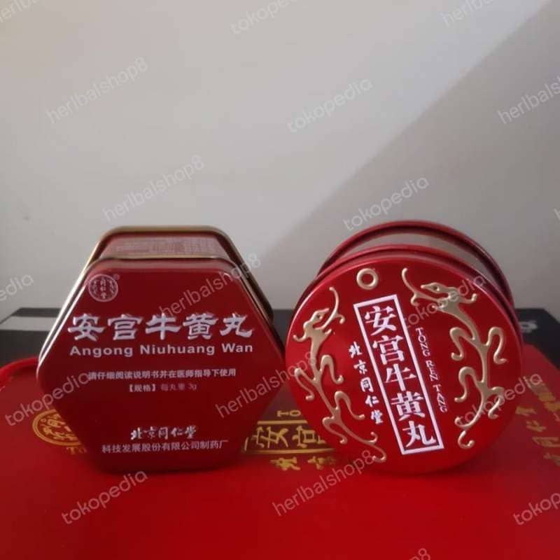 Angong Niuhuang Wan Angkong Dragon Angkung Yen Cina Herbal Strok