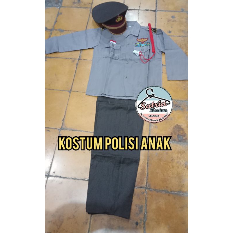 DISKON BAJU PROFESI ANAK PAUD TK SD BAJU POLISI ANAK KOSTUM POLISI ANAK KOSTUM KARNAVAL ANAK BAJU
