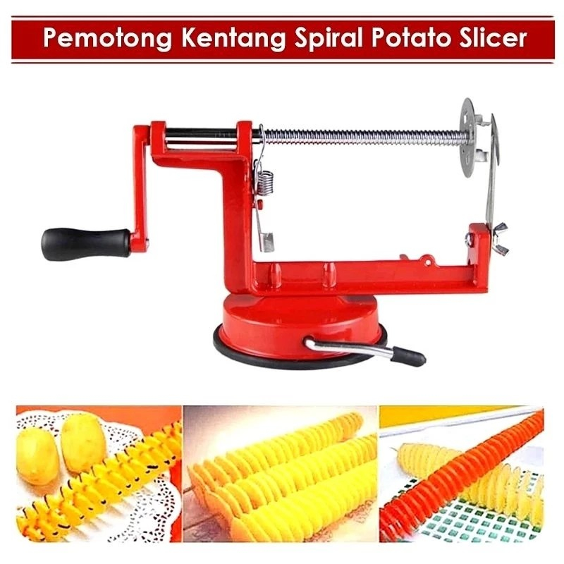 SPIRAL POTATO SLICER Pemotong kentang spiral pemotong sayur spiral alat pemotong kentang/buah/sayur