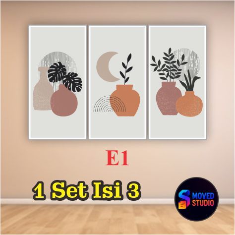 Hiasan Dinding Aesthetic 1 SET  Hiasan dinding kayu Pajangan dinding Poster abstrak