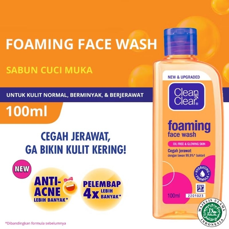 CLEAN AND CLEAR FOAMING FACE WASH SABUN CUCI MUKA PEMBERSIH WAJAH