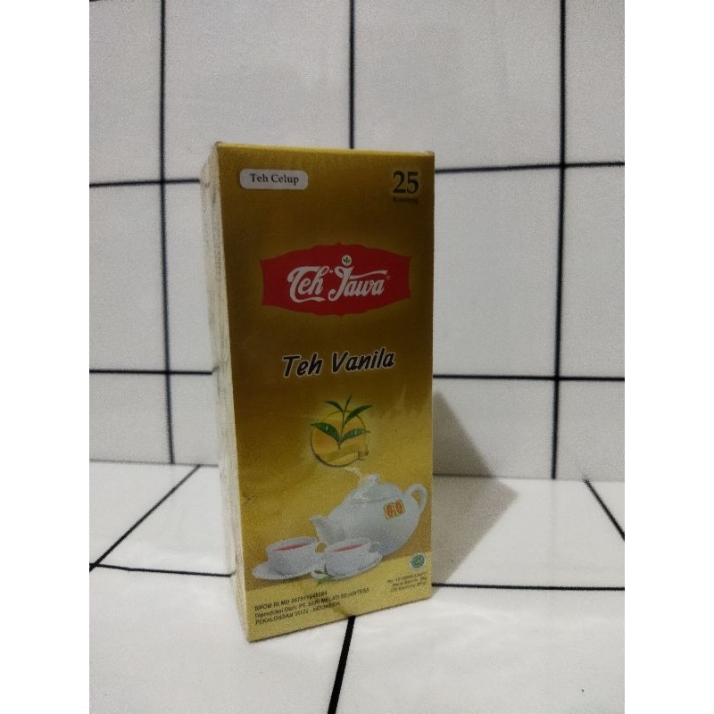 

teh jawa celup rasa vanila isi 25 sheets