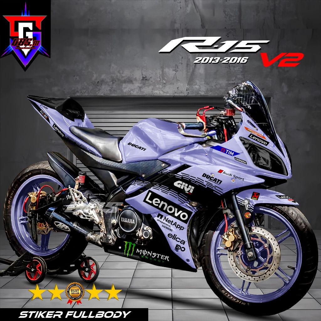 Decal Stiker Motor R15 V2 Fullbody Stiker Decal Modifikasi Motor R15 V2 Dekal Yamaha R15 V2 Fullbody
