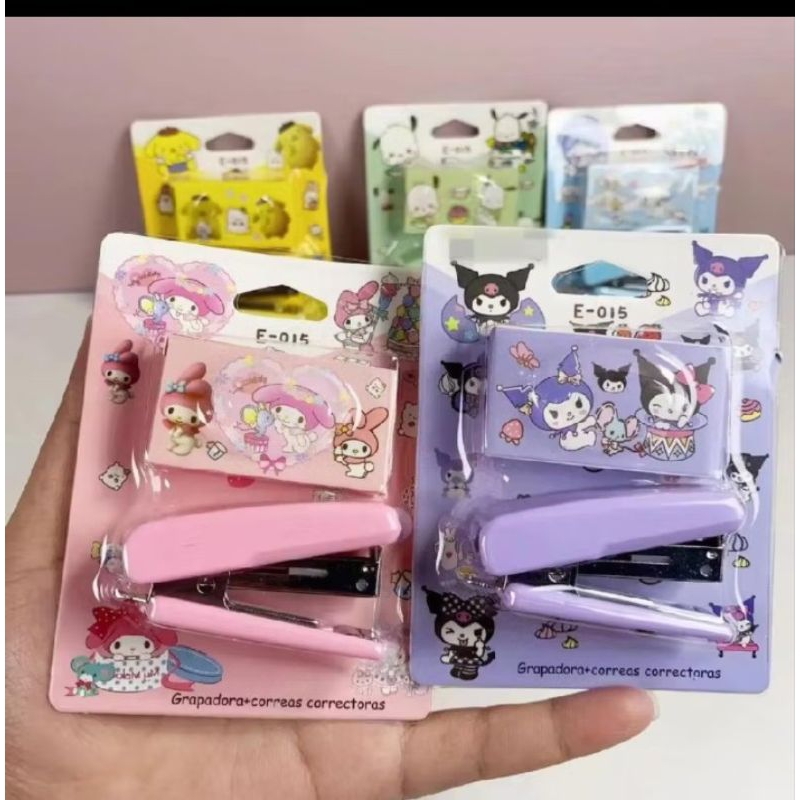 

STAPLER Mini Karakter Mini Stapler Anak Sekolah Stapler Set Isi KARAKTER