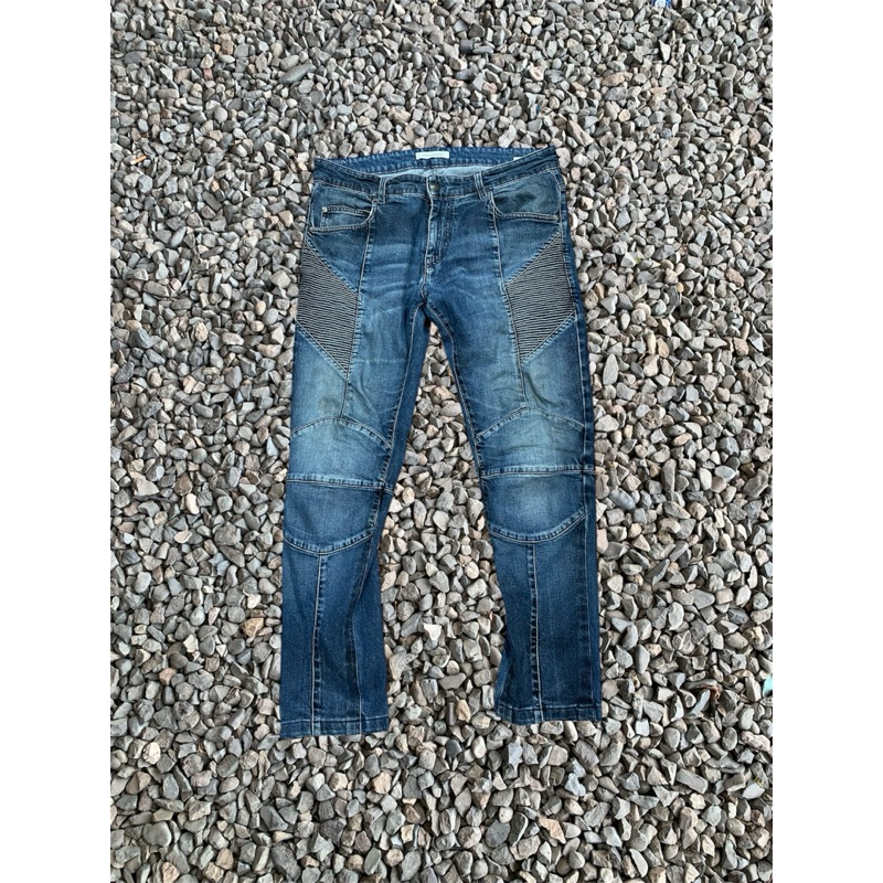 celana jeans biker pierre balmain