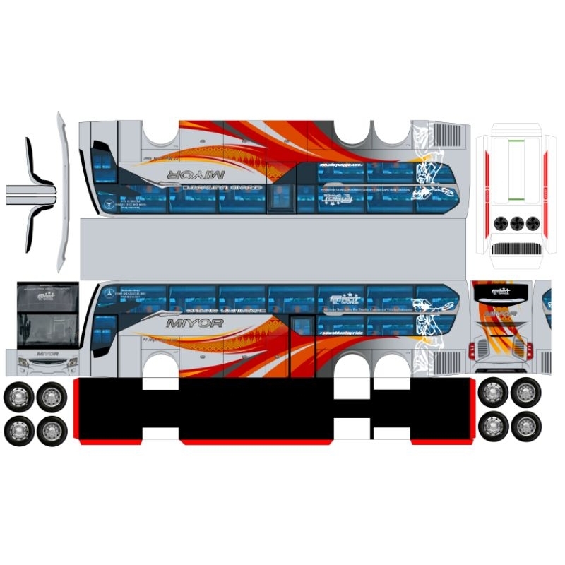 

pola papercrafbus (lembaran)