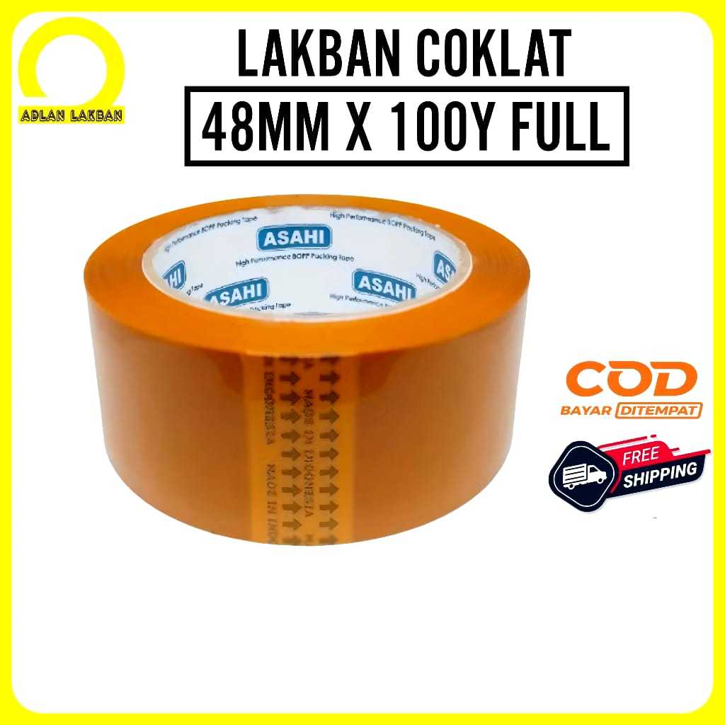 

Lakban Coklat 100 Yard x 48mm / Selotip Isolasi Coklat 2 Inch Tebal
