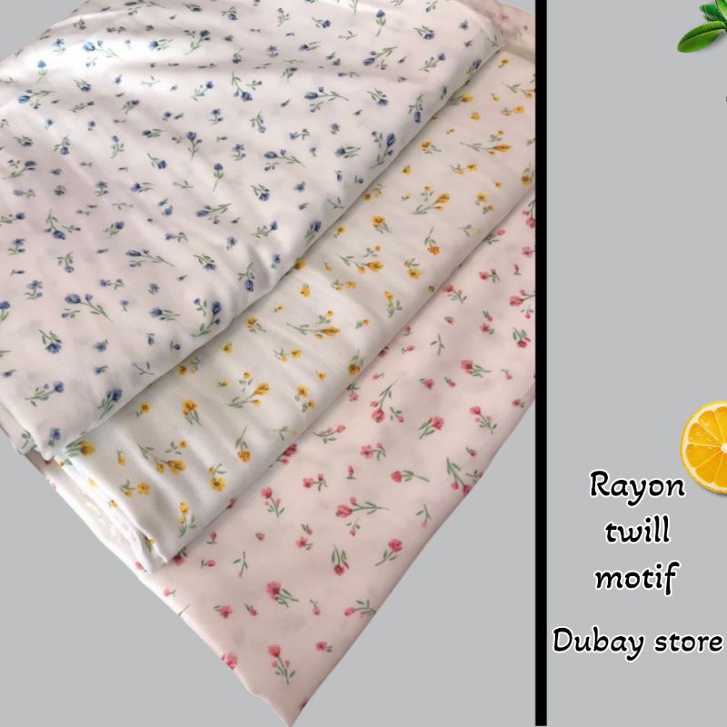 NEW kain katun rayon twill motif terbaru best seller/rayon twill motif (harga tertera 50cm)