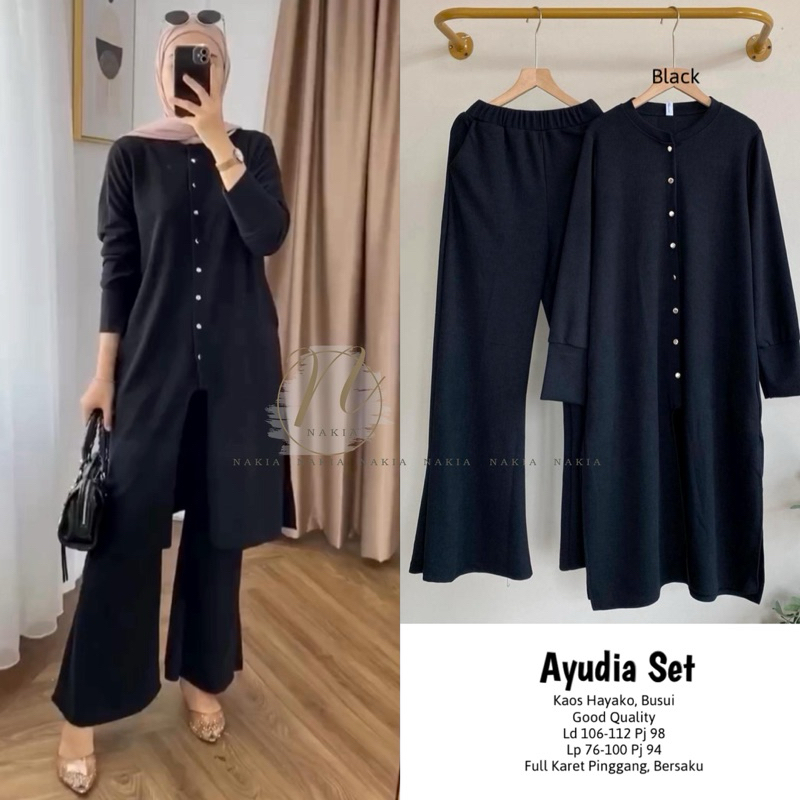 COD= NO CANCEL• Ayudia Set by Nakia• Setelan Tunik Celana Casual Santai Best Seller