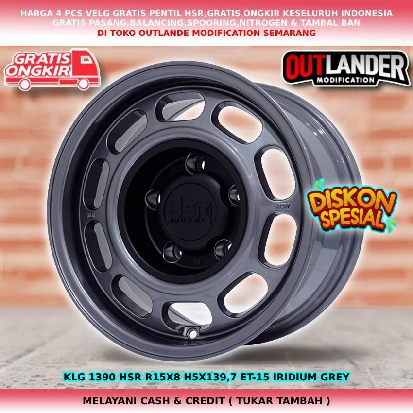 velg model kaleng/velg offroad r15 lebar 8, velg mobil Escudo Jimny dll velg hsr klg r15