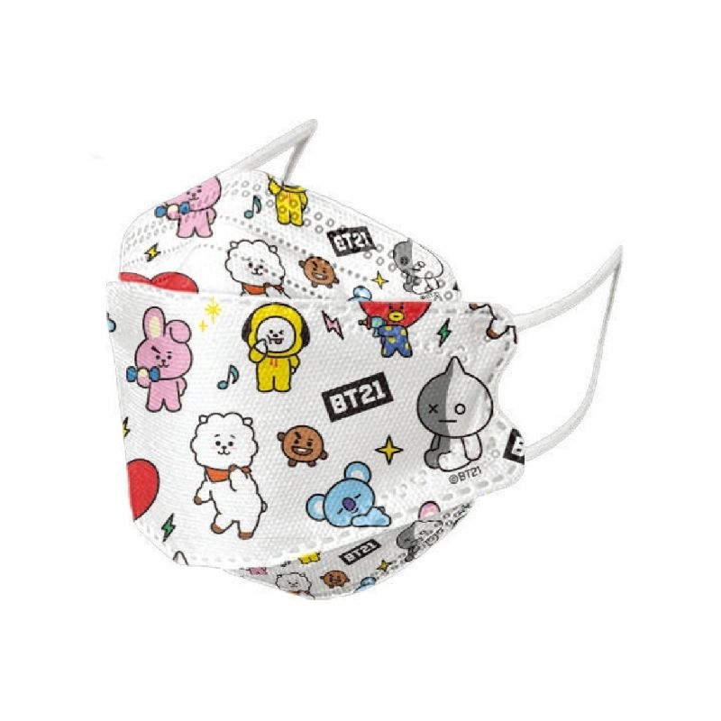 MASKER ANAK KF94 BT21 DUCKBILL BRANDED PREMIUM