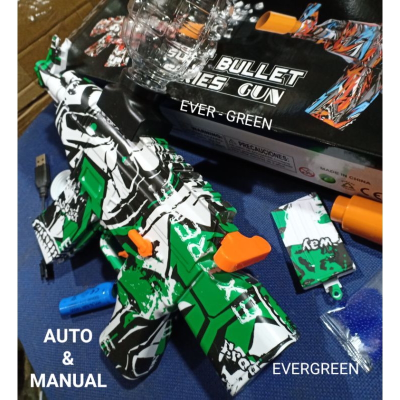 Auto Water Gel Blaster (WGB for Kids Version 9960) Pistol Mainan Watergel Elektrik + Manual / Tembak