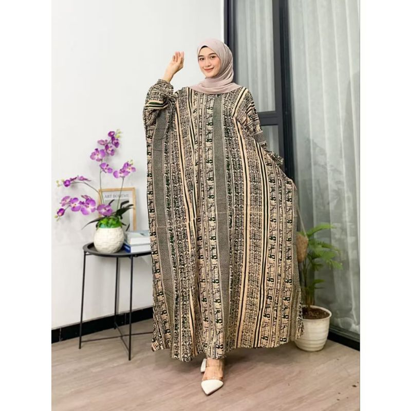 NEW Kaftan Pamela | Gamis Lebaran Terbaru | Gamis Jumbo Terbaru Bahan Rayon Premium Tebal Dan Adem |