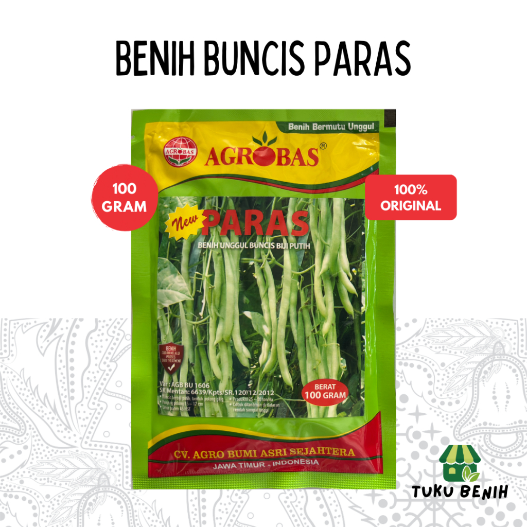 Benih Buncis Paras 100 Gram - Agrobas