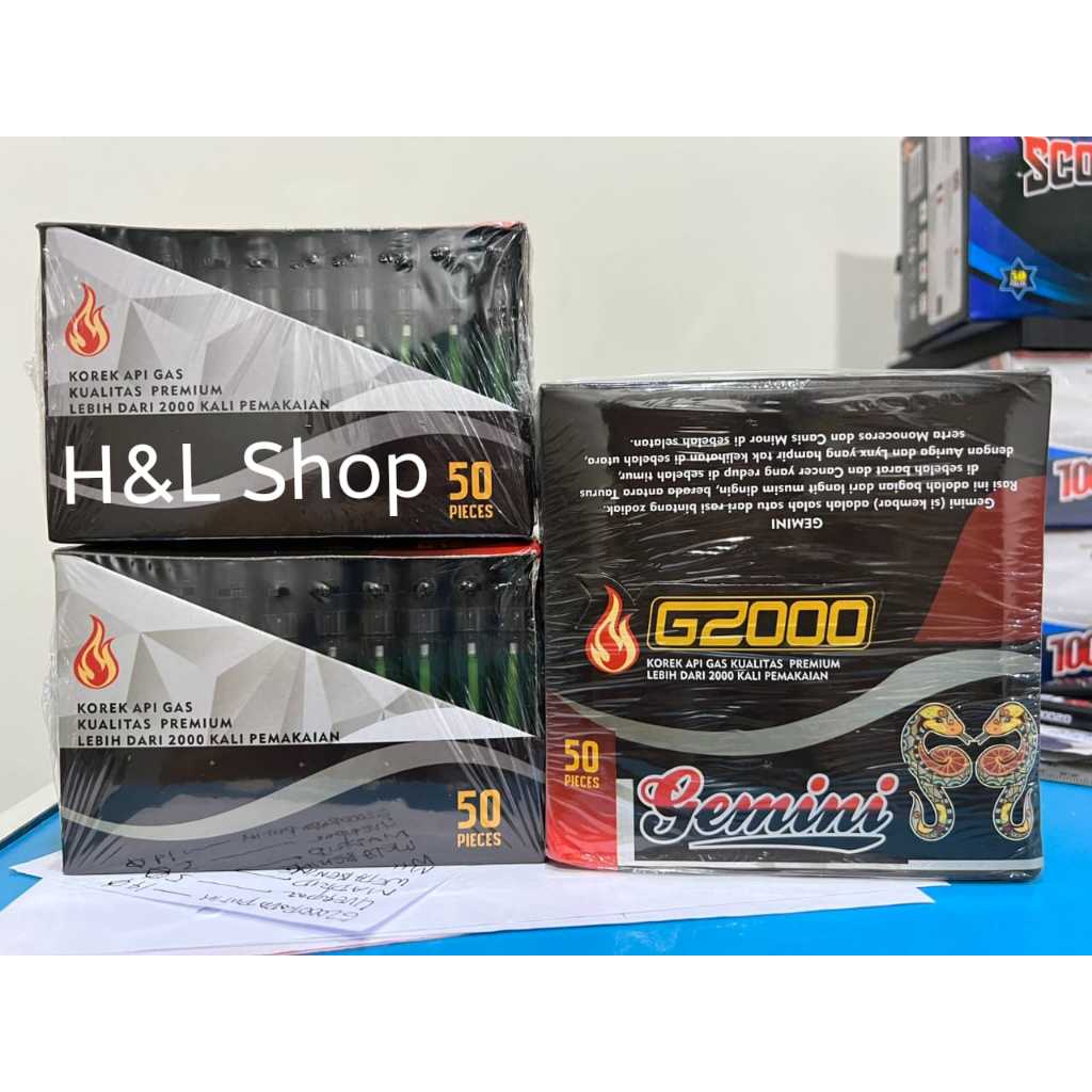 Korek Api Roda G2000 kepala hitam tipe Gemini