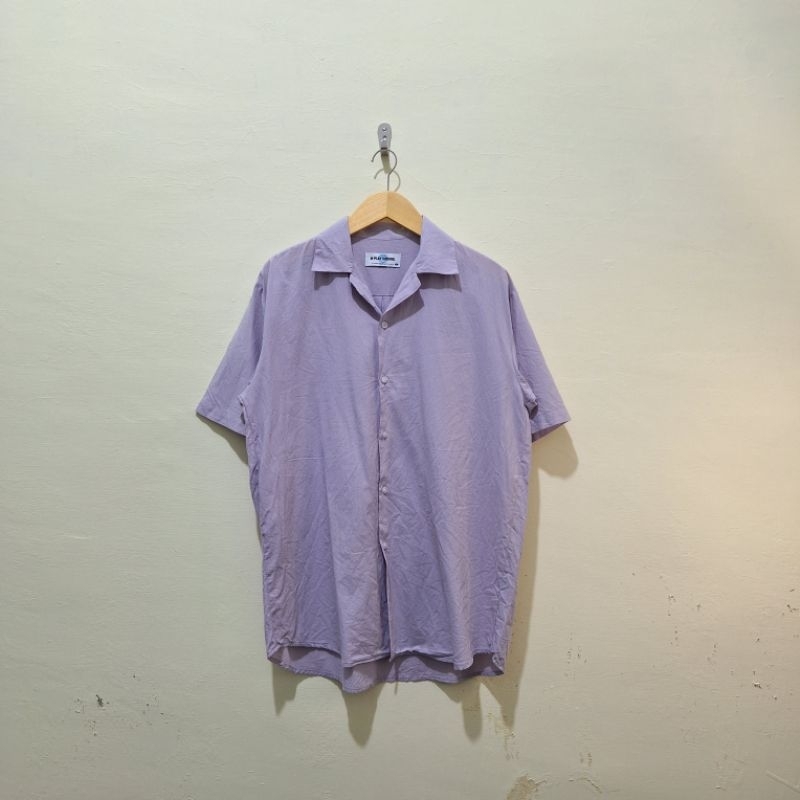kemeja open collar, kemeja pria