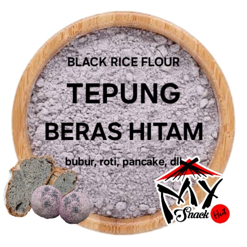 

TEPUNG BERAS HITAM 100GR BLACK RICE FORBIDDEN EMPEROR PURPLE KARUPPU KAVUNI BUBUR ROTI MIE NOODLES