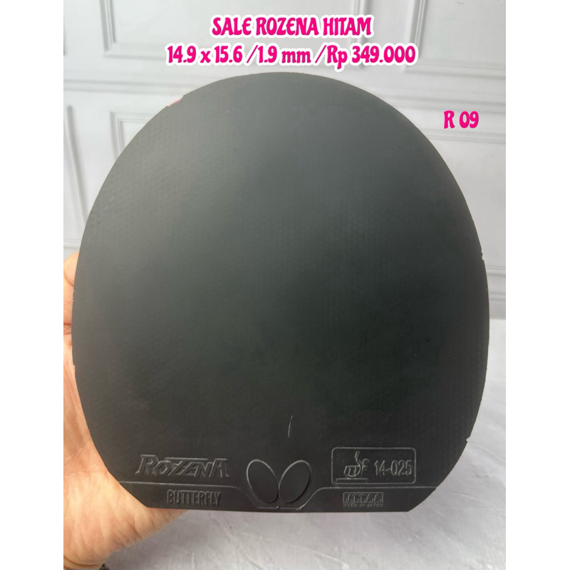 PROMO KARET BEKAS TENIS MEJA PINGPONG ROZENA HITAM