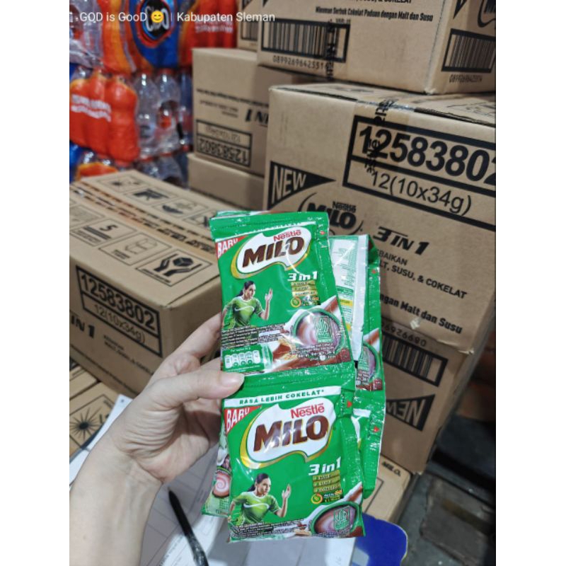 

3in1 ] MILO SACHET ( 1 RENCENG ISI 10 SACHET ) 39g renteng