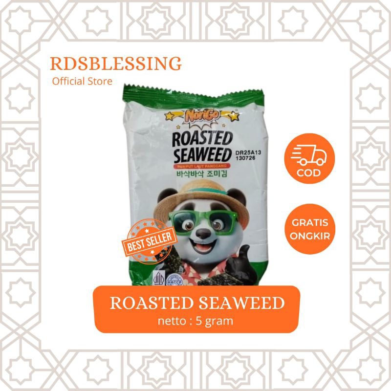 

Nori rumput laut panggang 4.5 gram / roasted seaweed 4.5 gr