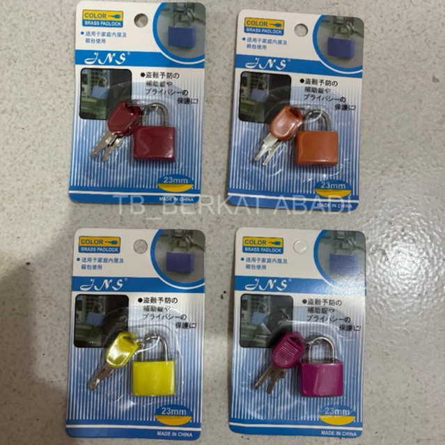 Gembok Koper Warna Warni / Gembok Koper Kecil 23mm