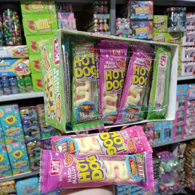 

MARSHMALLOW HOT DOG 1 box isi 30 pcs