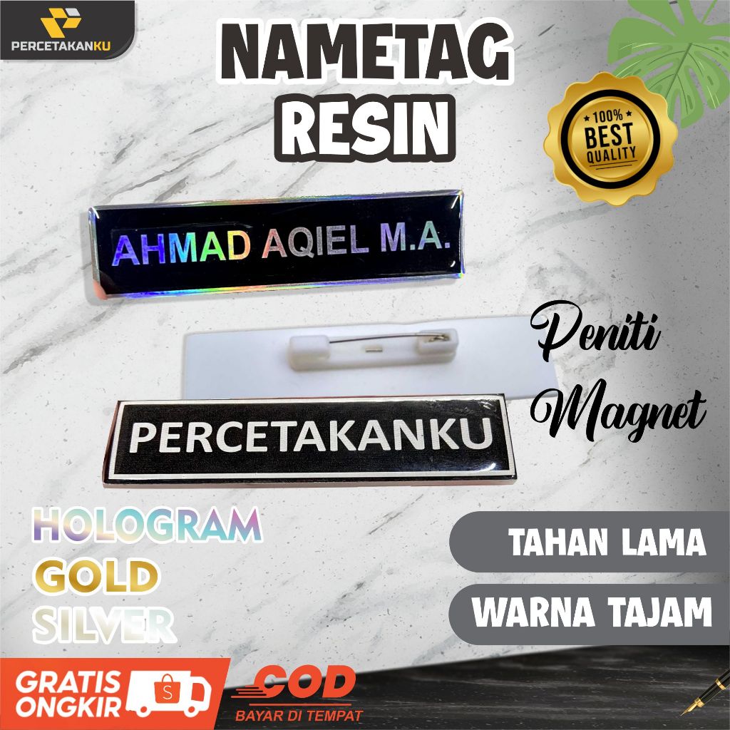 

Name Tag Custom Nama Dada Akrilik Murah / Papan Nama Dada