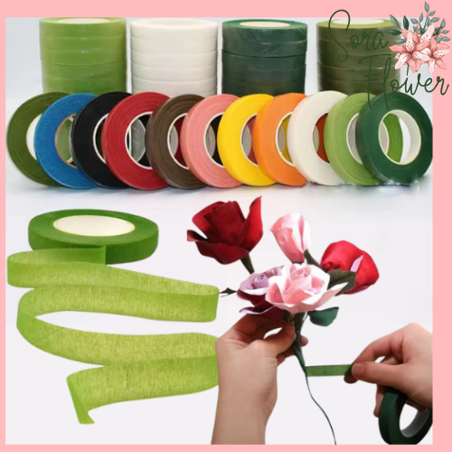 

Flower Tape / Floral Tape/ Green Tape / Solatip Daun / Solatip Bunga 1.2 cm x 30m U19