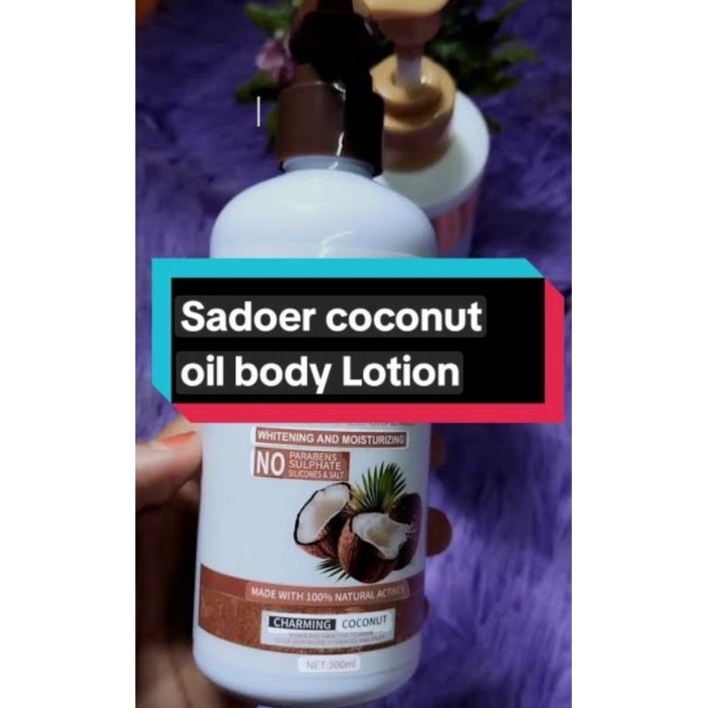 Handbody Sadoer coconut oil 300 ml|Brightening body Lotion|Whitening  Body Cream|Body Lotion Ekstrak