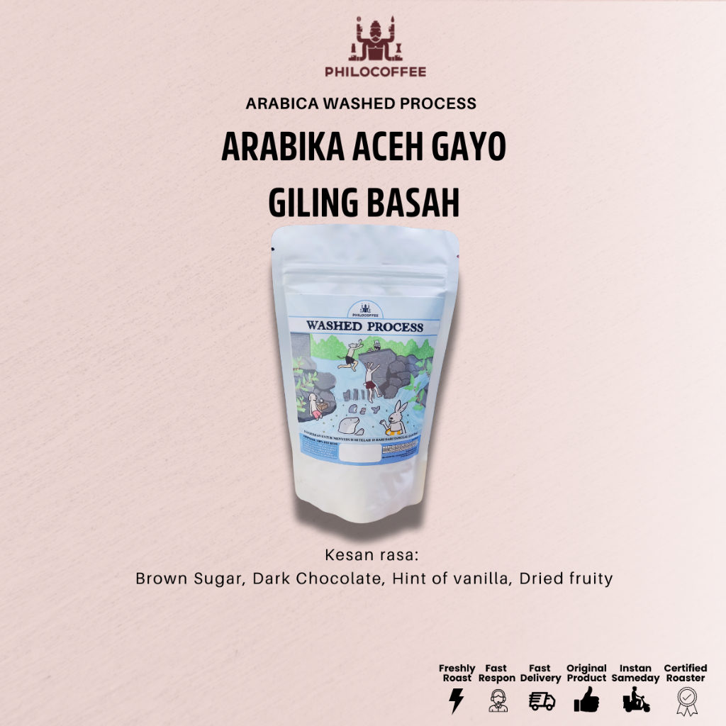 

Kopi Arabika Aceh Gayo Wet Hulled 50gr | Arabika Coffee | Biji Kopi - 50gr