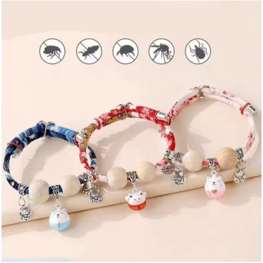 Kalung Anti Kutu Anjing Kucing Kalung Anjing Poodle dll Kalung Anjing Cantik Lonceng Nyaring dan Luc