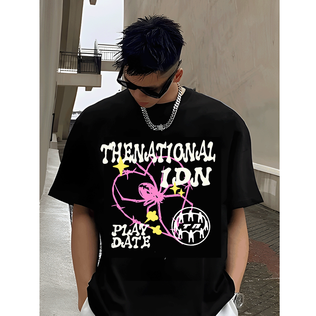 Boxy T-shirt Heavyweight 16s Playdate Dark Brown
