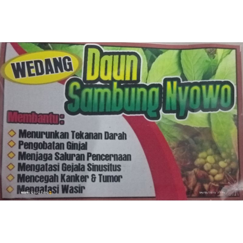 

wedang racik rempah daun sambung nyowo