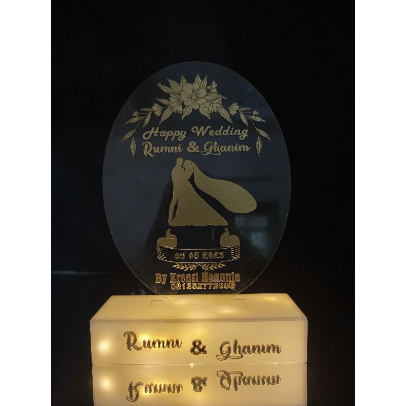 Akrilik costum LED gift wisuda, kado wedding, ulang tahun atau lainnya lampu tidur akrilik