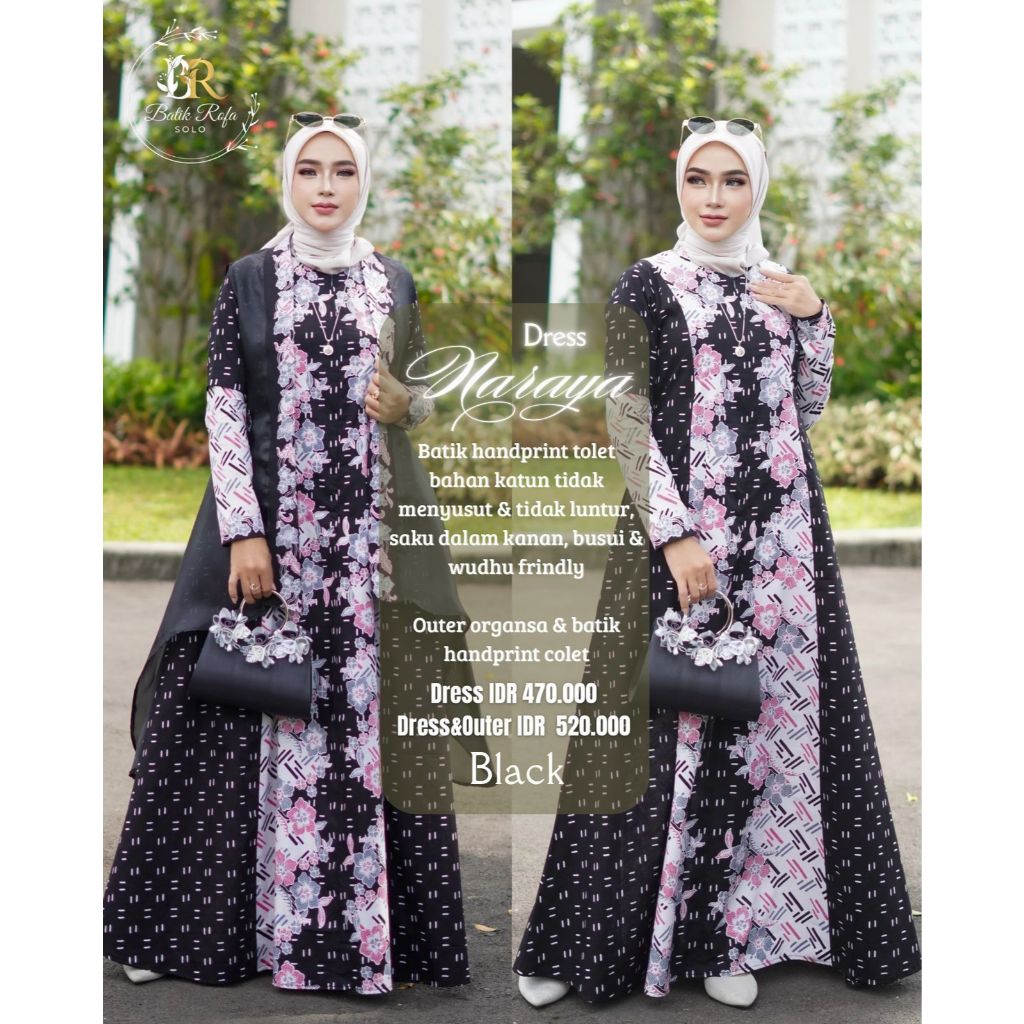 Batik Rofa Naraya / Dress Naraya By Batik Rofa ( Tanpa Outer )