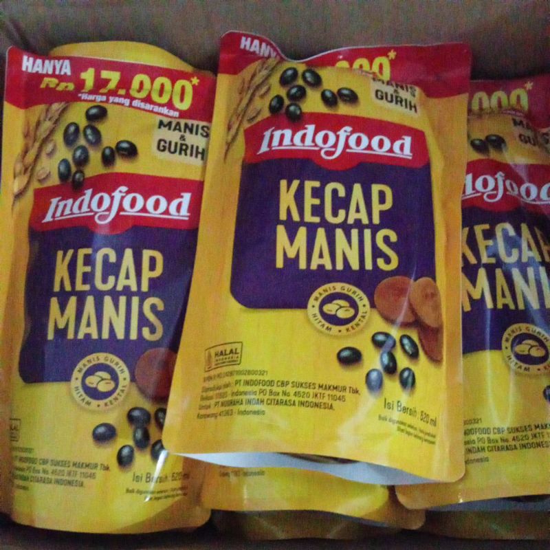 

Kecap Indofood kemasan 520 ml 6 pcs