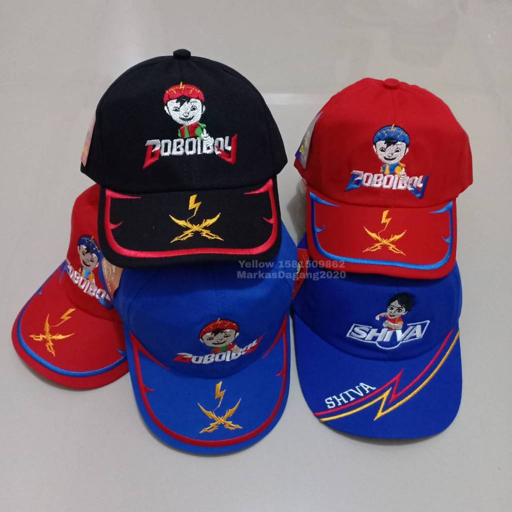 Topi Boboiboy Bordir/topi anak bordir kartun