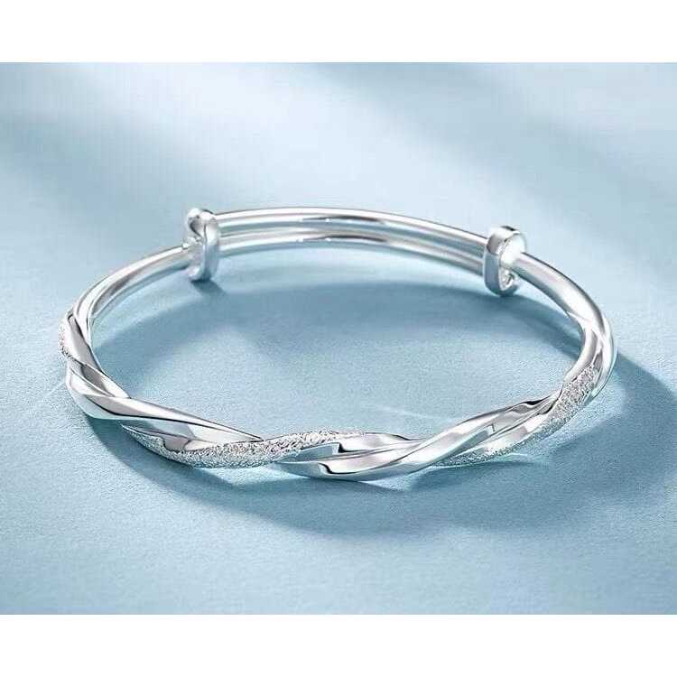GELANG CORAK SILVER KODE A025 / Gelang wanita silver platinum