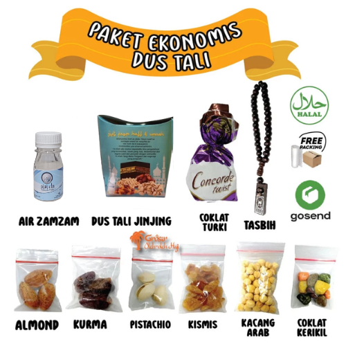 

Oleh oleh Haji dan Umroh / Paket Ekonomis Oleh oleh Haji dan Umroh Dus Tali Tenteng