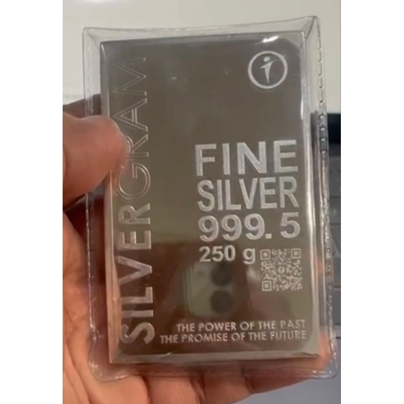 Silvergram Silver Bar Perak Batangan 250 gram ( Bukan Antam Silverium Nadir 10 Oz)