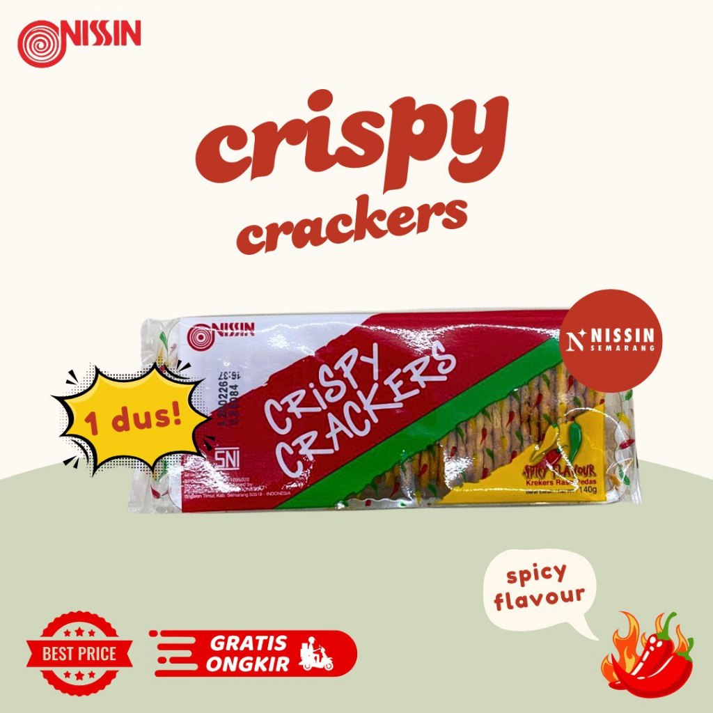 

1 Dus Nissin Crispy Crackers Spicy Flavour 140gr isi 36pcs Crispy Pedas
