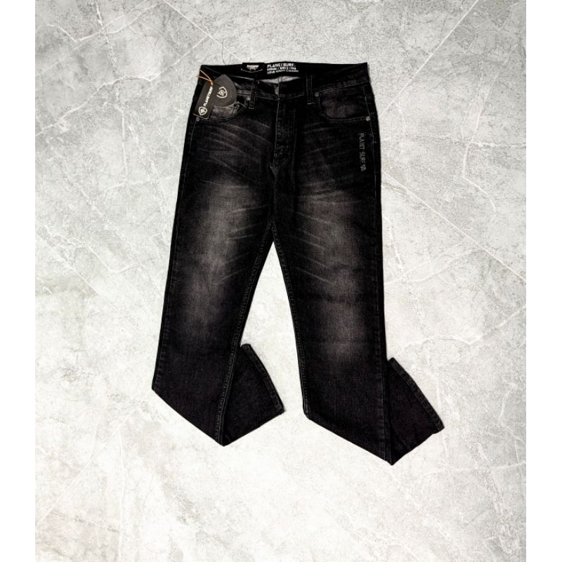 CELANA JEANS | PL*NET S*RF | JEANS PRIA | ACID BLACK | WASHED JEANS | CELANA DISTRO | JEANS SLIM FIT