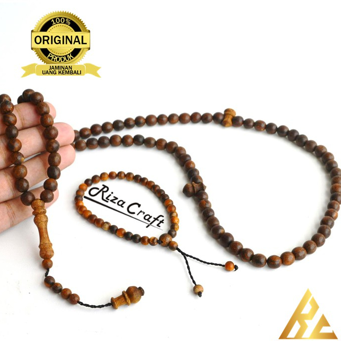 PAKET Tasbih Gelang Kayu Gaharu Wangi ASLI Ori 33 dan 99 Butir Kalimantan