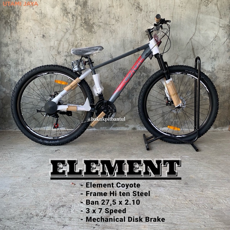 Sepeda MTB ring 27.5 Element Coyote | Sepeda Gunung mtb element Coyote 21  Speed ukuran 27,5 inch
