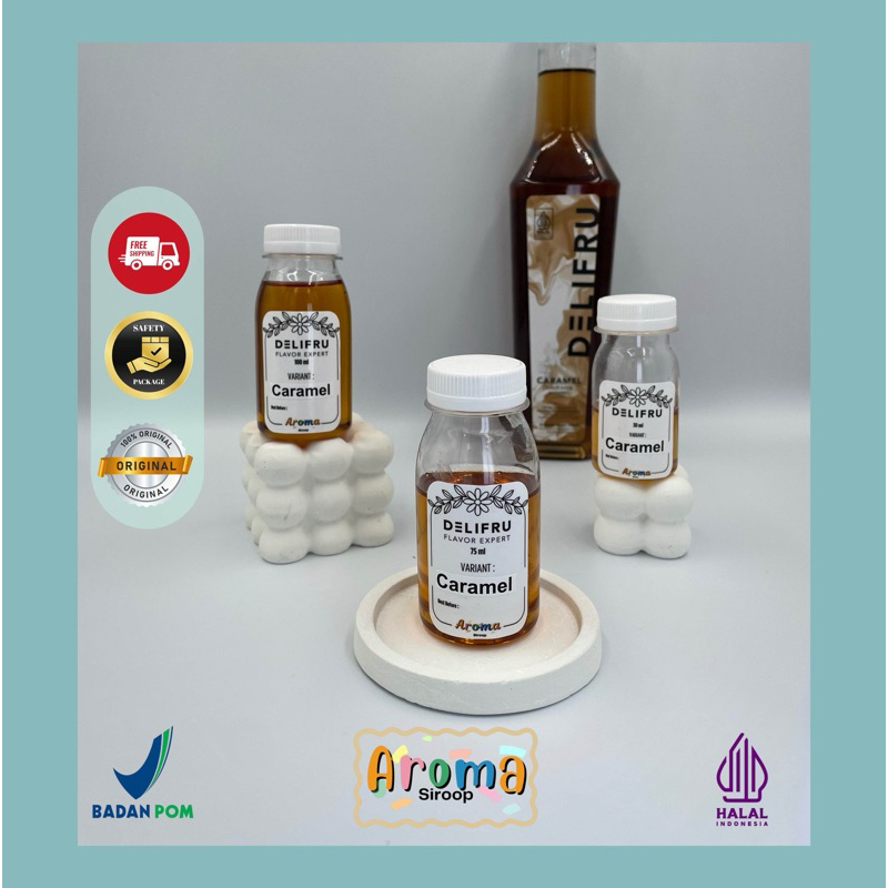 

Delifru Syrup - REPACK Delifru Syrup Caramel Premium ( 100ml - 75ml - 30ml) Asli 100% ORIGINAL