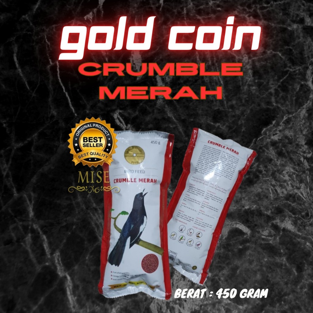 Qweena1 Gold Coin Bird Feed Pakan Burung Berkicau Gold Coin Seaweed Gold Coin Crumble Gold Coin