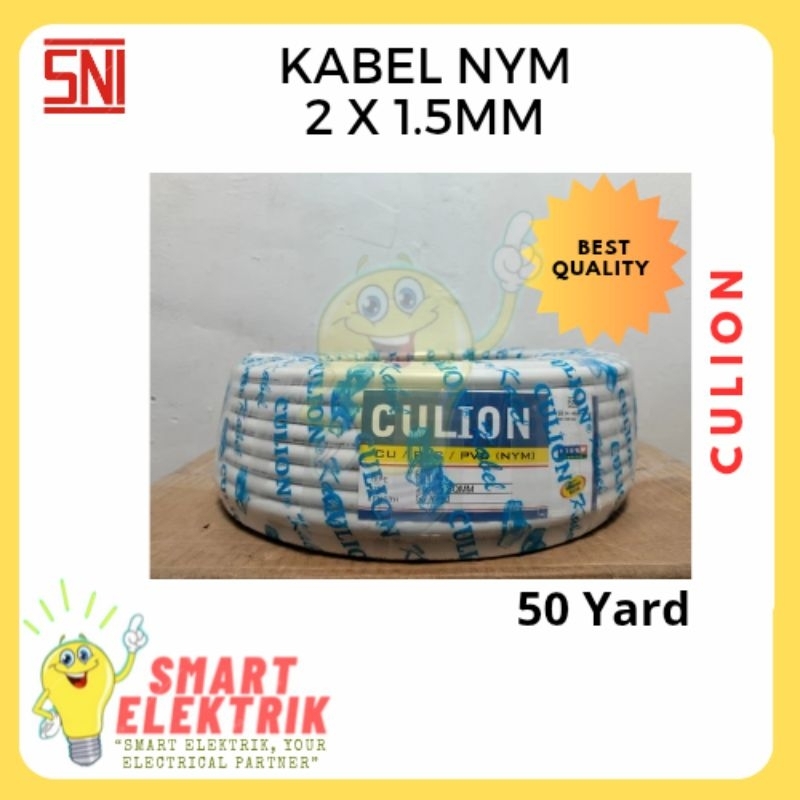 CULION - Kabel 2x1,5 SNI Kabel Kawat Tembaga  2x1,5 Harga Per Roll